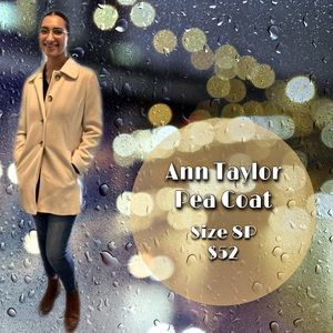 Ann Taylor Ivory Pea Coat